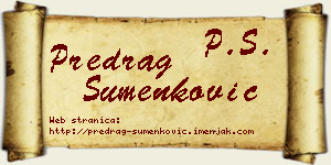 Predrag Šumenković vizit kartica